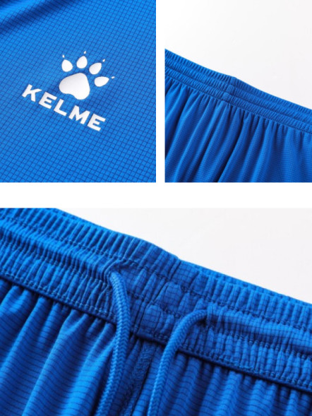 Футбольная форма KELME Kekme Short-Sleeved Football Suit Blue