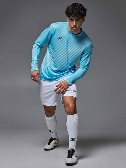 Футбольная форма KELME Long-Sleeved Football Suit (Light Blue/White)