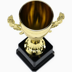 Кубок 188 С, наградная фигура, золото, подставка пластик, 23,5 х 13 х 8 см
