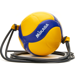 Мяч вол. на растяжках MIKASA V300W-AT-TR, р.5, синт.кожа микрофибра, клееный,бут.кам,жел-син