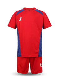 Детская футбольная форма KELME Short Sleeve Football Kid Set (Red/Blue)
