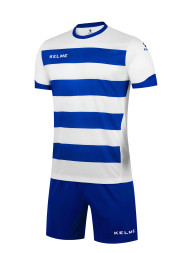 Детская футбольная форма KELME Short Sleeve Football Uniform (White/Blue)