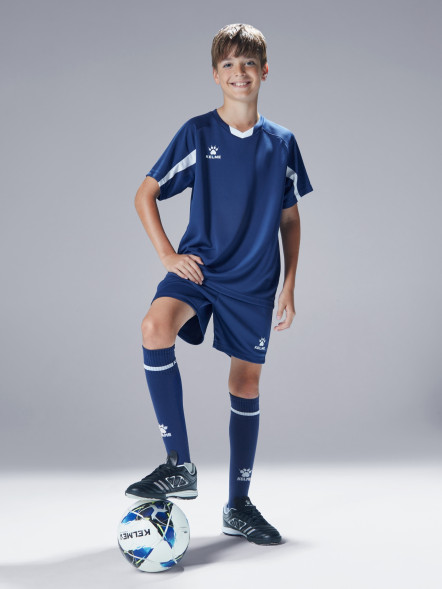Детская футбольная форма KELME Football Suit (Dark Blue/White)