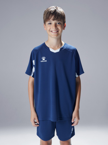 Детская футбольная форма KELME Football Suit (Dark Blue/White)