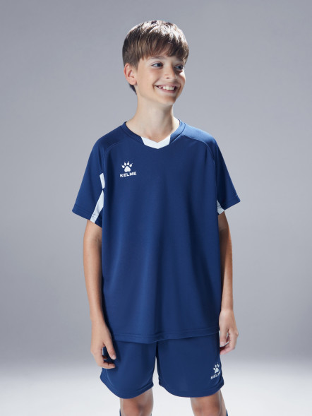 Детская футбольная форма KELME Football Suit (Dark Blue/White)