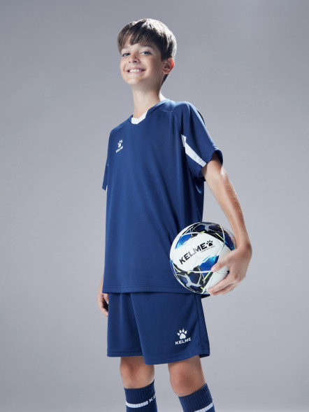 Детская футбольная форма KELME Football Suit (Dark Blue/White)