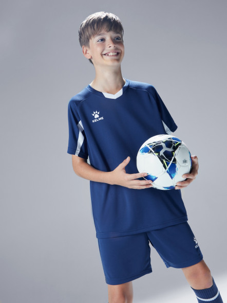 Детская футбольная форма KELME Football Suit (Dark Blue/White)