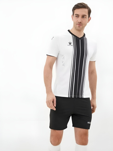 Футбольная форма KELME Short Sleeve Football Uniform (White/Black)