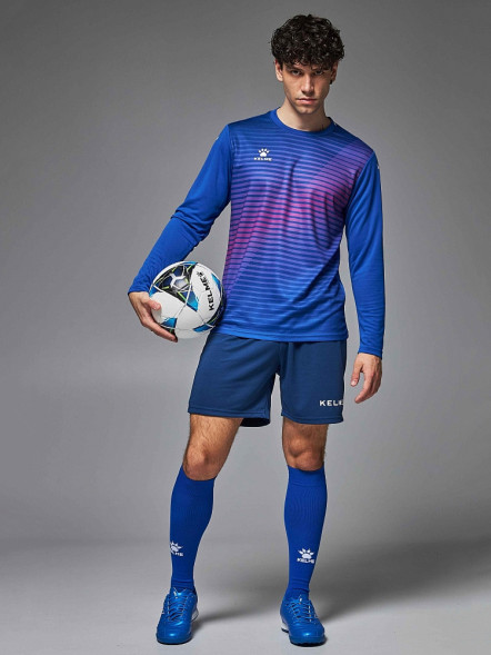 Футбольная форма KELME Long-Sleeved Football Suit (Blue/Dark Blue)