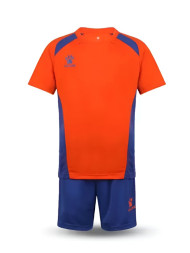 Детская футбольная форма KELME Short Sleeve Football Kid Set (Orange/Blue)