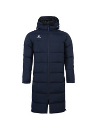 Пуховик KELME Hooded Long Cotton Jacket Dark Blue