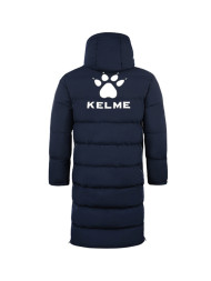 Пуховик KELME Hooded Long Cotton Jacket Dark Blue