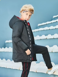 Детский пуховик KELME Boy's Mid-Length Down Jacket Black