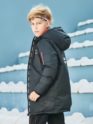 Детский пуховик KELME Boy's Mid-Length Down Jacket Black