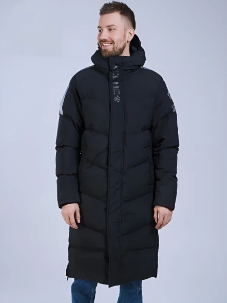 Пуховик KELME Hooded Long Jacket Black