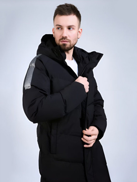 Пуховик KELME Hooded Long Jacket Black