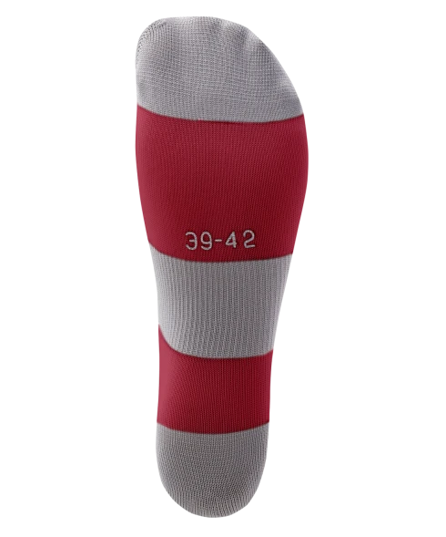 Гетры футбольные JOGEL CAMP BASIC SOCKS, гранатовый/серый/белый