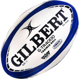 Мяч для регби GILBERT G-TR4000, 42098104, р.4, резина, ручная сшивка, бело-темносиний
