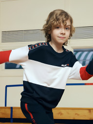 Детский свитшот KELME Boys Knitted Sweater (Black/White)