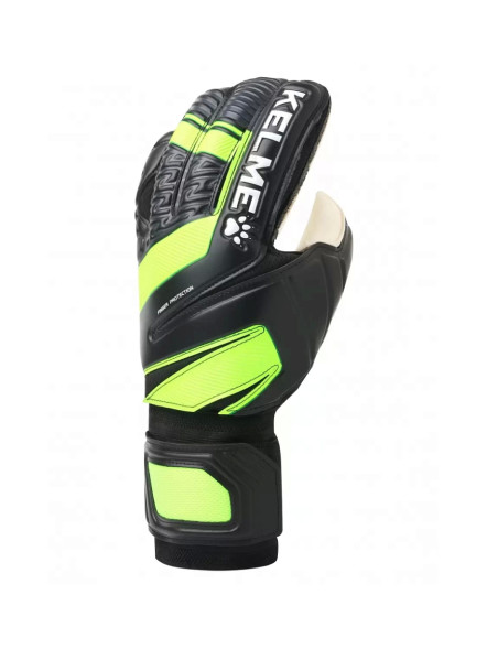 Перчатки вратарские KELME Goalkeeper Gloves (Competition Level) (Black/Light Green)