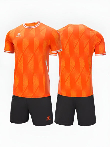 Футбольная форма KELME Short-Sleeved Football Suit (Orange/Dark Grey)