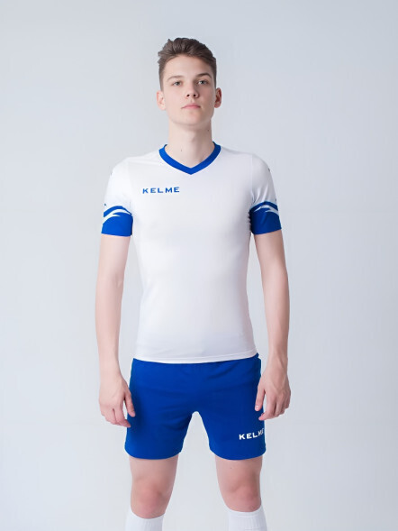 Футбольная форма KELME Short Sleeve Football Set (White/Blue)