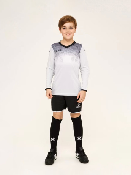 Детская вратарская форма KELME Goalkeeper L/S Suit Kid (Grey/Black)