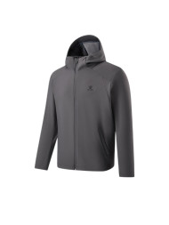 Демисезонная куртка KELME Hooded Fleece-lined Knit Cardigan Dark Grey