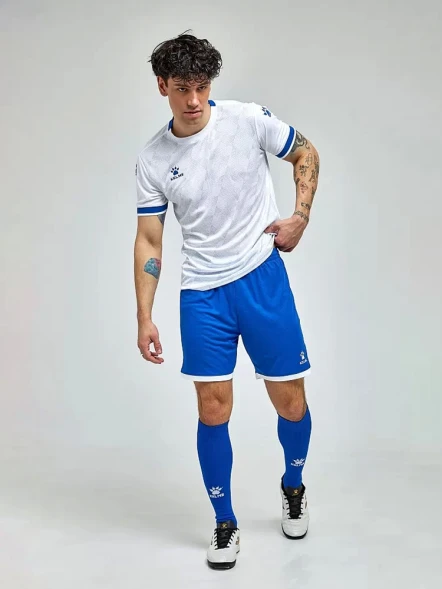 Футбольная форма KELME Short-Sleeved Football Suit (White/Blue)