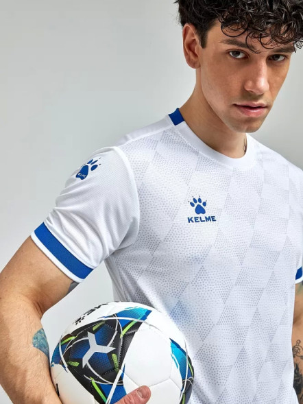 Футбольная форма KELME Short-Sleeved Football Suit (White/Blue)