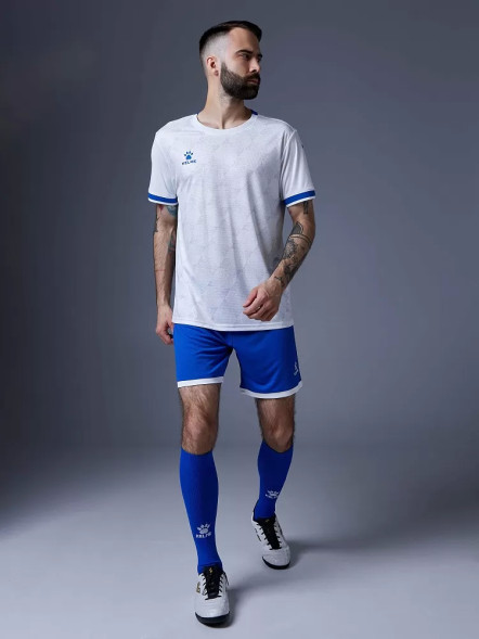 Футбольная форма KELME Short-Sleeved Football Suit (White/Blue)