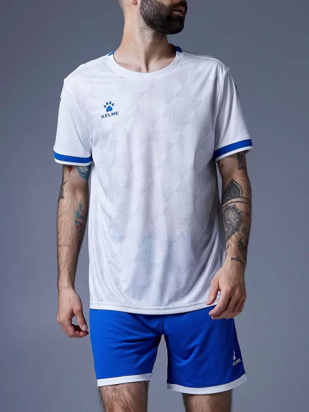 Футбольная форма KELME Short-Sleeved Football Suit (White/Blue)