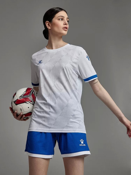 Футбольная форма KELME Short-Sleeved Football Suit (White/Blue)