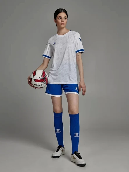 Футбольная форма KELME Short-Sleeved Football Suit (White/Blue)
