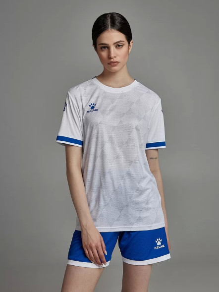 Футбольная форма KELME Short-Sleeved Football Suit (White/Blue)