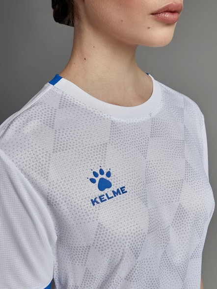 Футбольная форма KELME Short-Sleeved Football Suit (White/Blue)