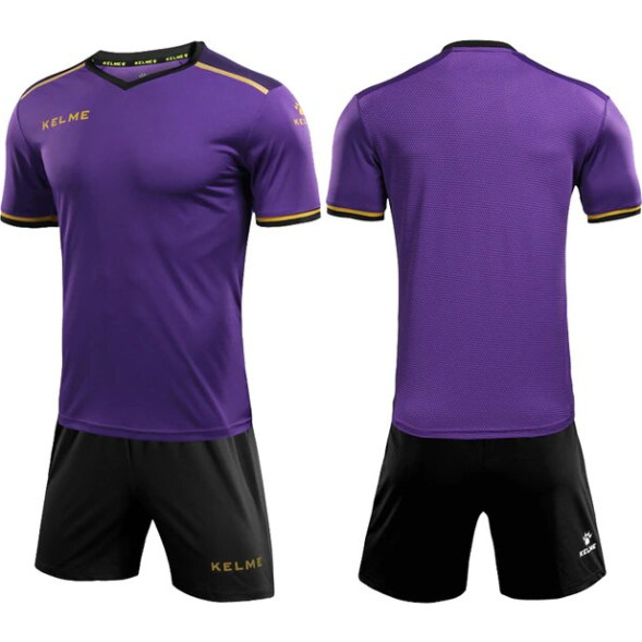 Детская футбольная форма KELME S/S Football Set Kid (Light Purple/Black)