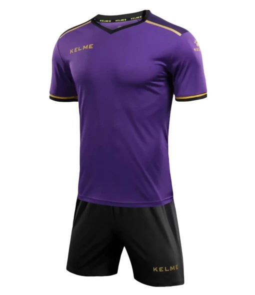 Детская футбольная форма KELME S/S Football Set Kid (Light Purple/Black)
