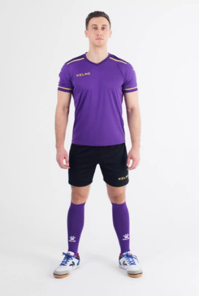 Детская футбольная форма KELME S/S Football Set Kid (Light Purple/Black)
