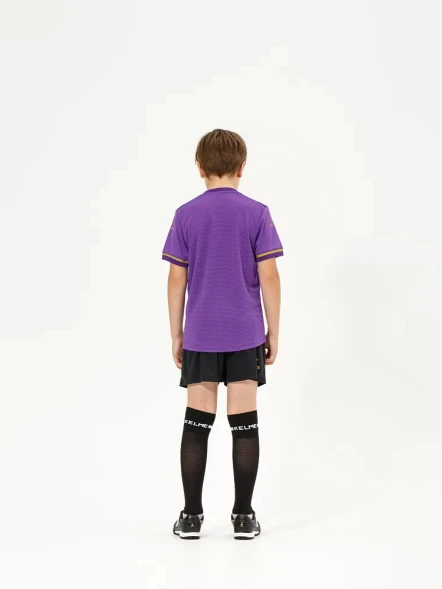 Детская футбольная форма KELME S/S Football Set Kid (Light Purple/Black)