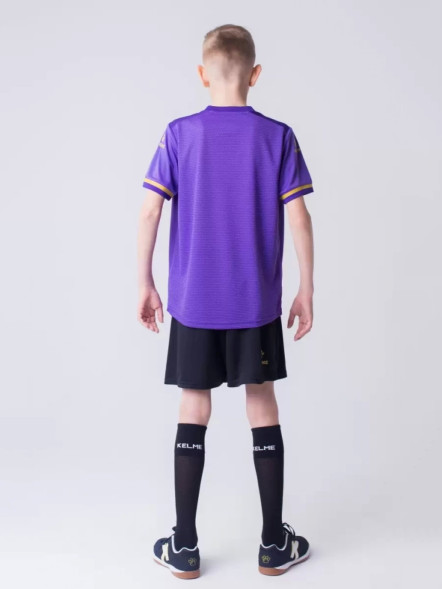 Детская футбольная форма KELME S/S Football Set Kid (Light Purple/Black)