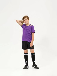 Детская футбольная форма KELME S/S Football Set Kid (Light Purple/Black)