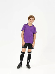 Детская футбольная форма KELME S/S Football Set Kid (Light Purple/Black)