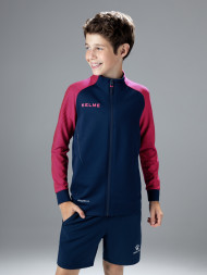 Детская олимпийка KELME Training Jacket Kid (Dark Blue/Pink)