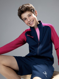 Детская олимпийка KELME Training Jacket Kid (Dark Blue/Pink)