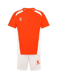 Детская футбольная форма KELME Short Sleeve Football Kid Set (Orange/White)