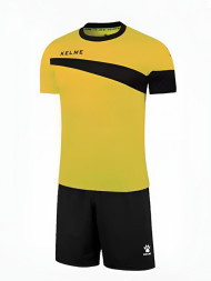 Детская футбольная форма KELME Short Sleeve Football Uniform (Yellow/Black)