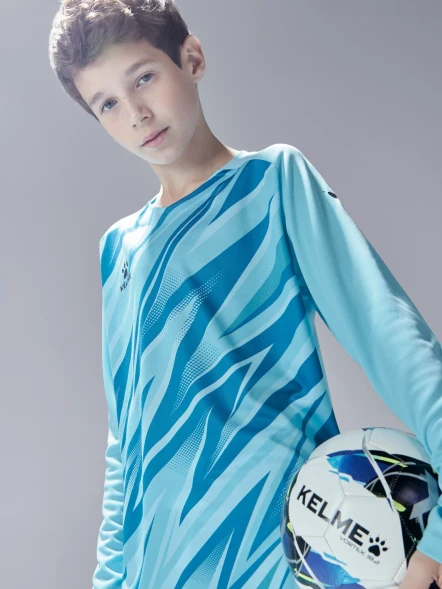 Детская вратарская форма KELME Long Sleeve Goalkeeper Suit Light Blue