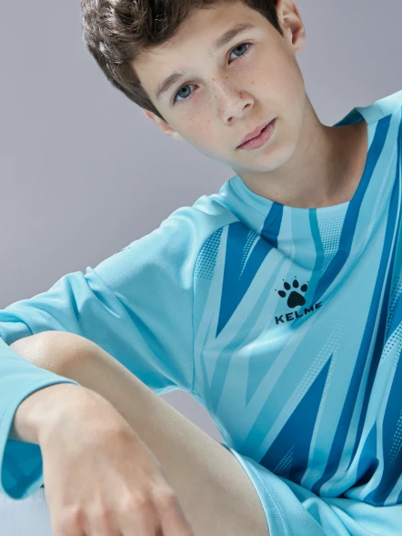 Детская вратарская форма KELME Long Sleeve Goalkeeper Suit Light Blue