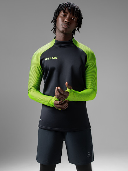 Лонгслив KELME Training Jacket (Black/Green)